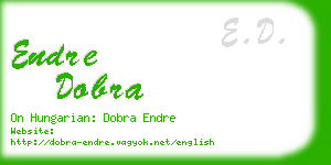 endre dobra business card